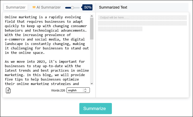Summarizing ChatGPT content with Editpad
